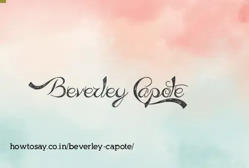Beverley Capote