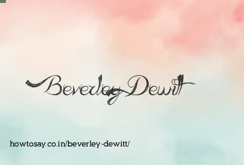 Beverley Dewitt
