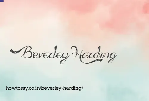 Beverley Harding