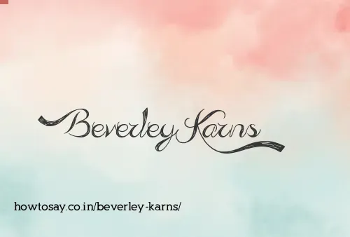 Beverley Karns