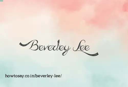 Beverley Lee