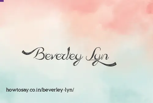 Beverley Lyn