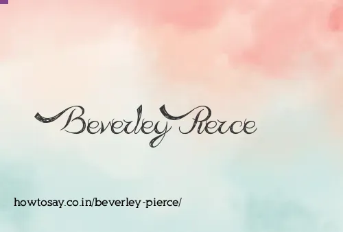 Beverley Pierce