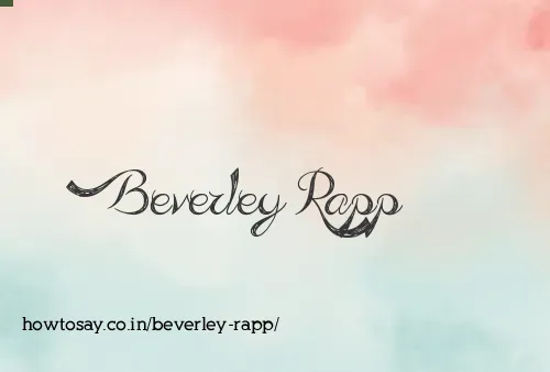 Beverley Rapp