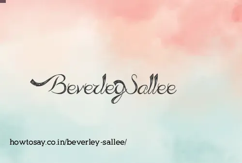 Beverley Sallee