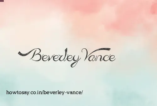 Beverley Vance