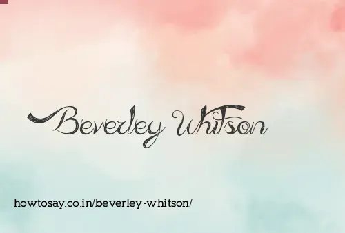 Beverley Whitson