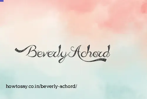 Beverly Achord