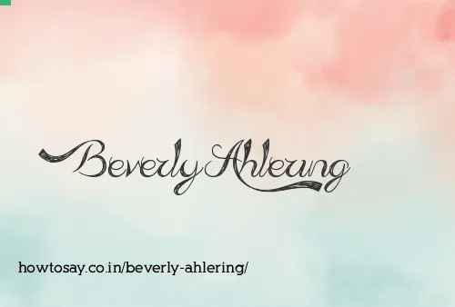 Beverly Ahlering