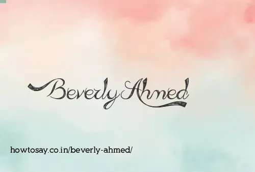 Beverly Ahmed