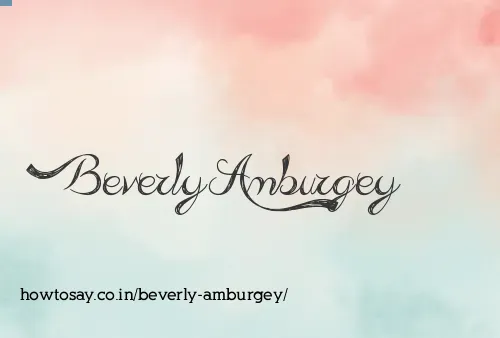 Beverly Amburgey