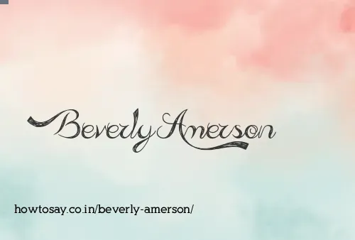 Beverly Amerson