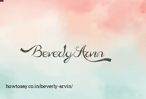 Beverly Arvin