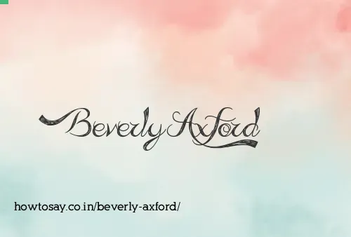 Beverly Axford