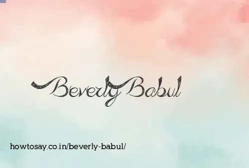 Beverly Babul