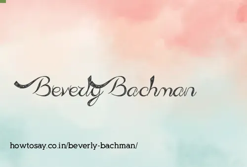 Beverly Bachman
