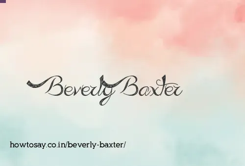 Beverly Baxter