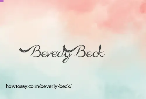 Beverly Beck