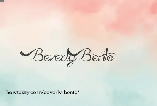 Beverly Bento