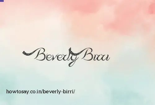 Beverly Birri