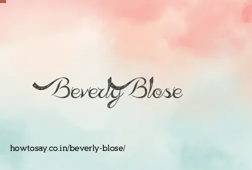 Beverly Blose