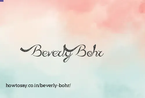 Beverly Bohr