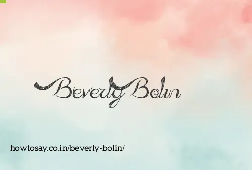 Beverly Bolin