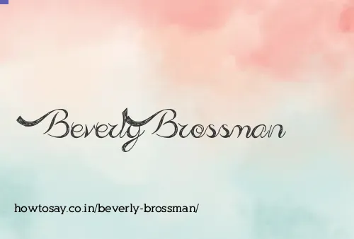 Beverly Brossman