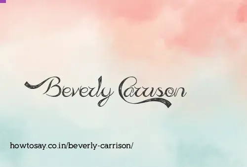 Beverly Carrison