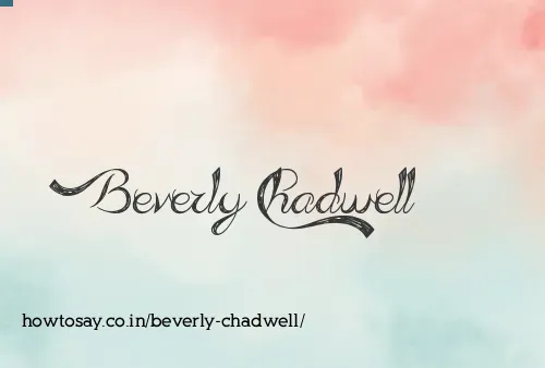 Beverly Chadwell