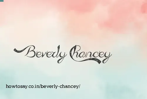 Beverly Chancey