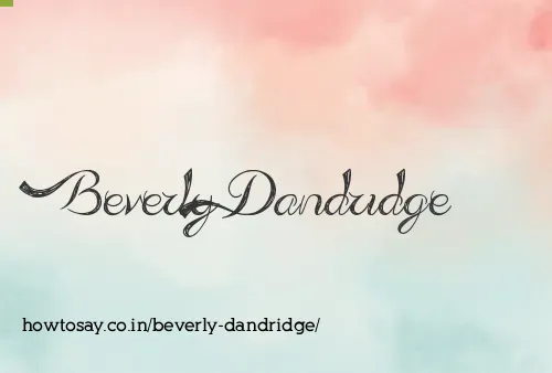 Beverly Dandridge