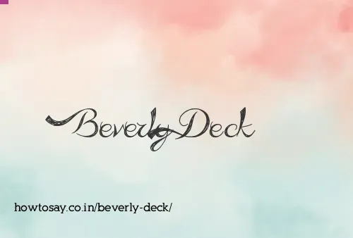 Beverly Deck