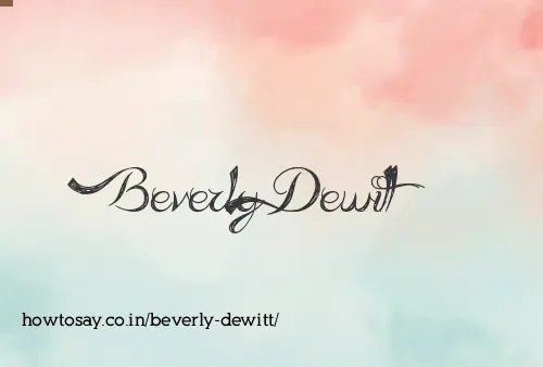Beverly Dewitt