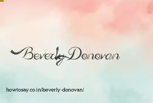 Beverly Donovan