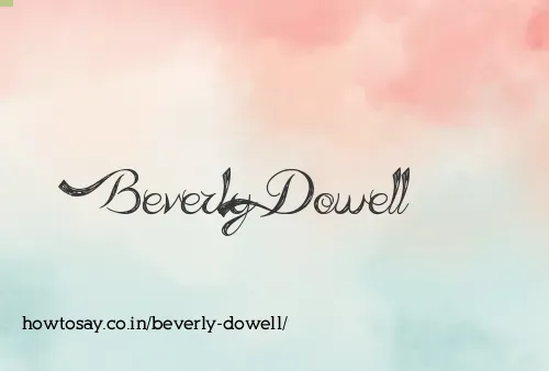 Beverly Dowell