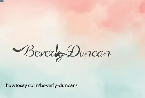 Beverly Duncan