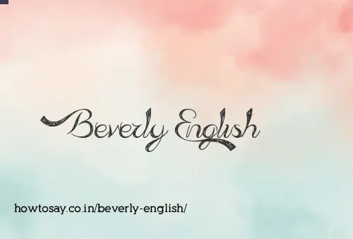 Beverly English