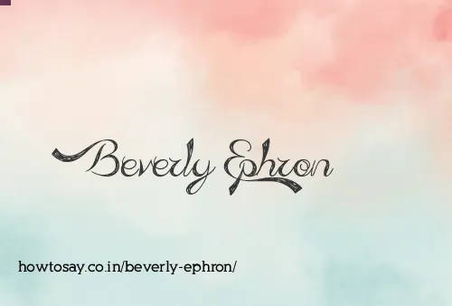 Beverly Ephron