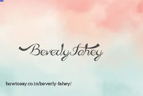 Beverly Fahey