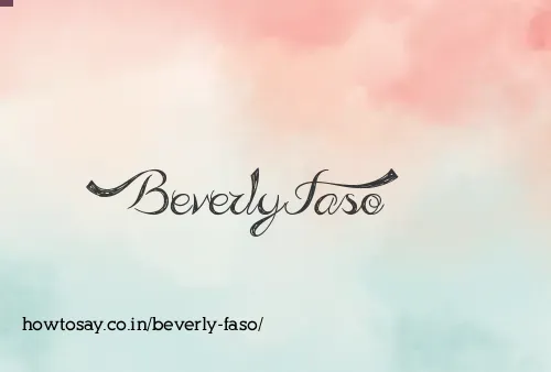 Beverly Faso
