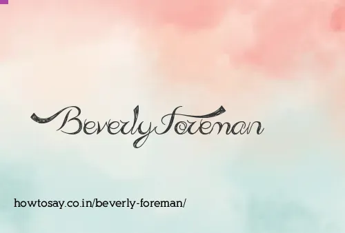 Beverly Foreman