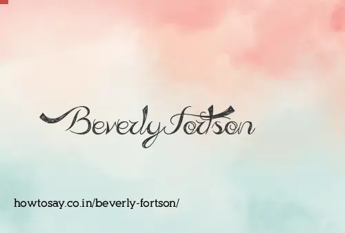Beverly Fortson