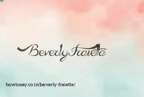 Beverly Fraietta