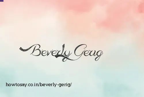 Beverly Gerig