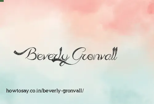 Beverly Gronvall