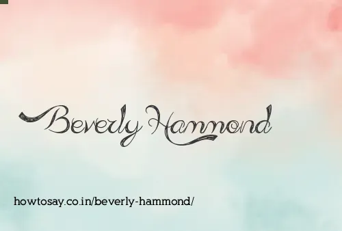 Beverly Hammond