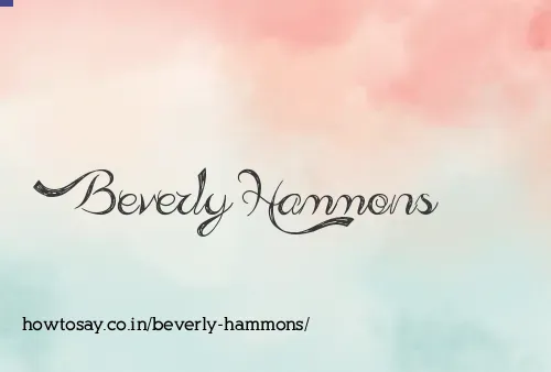 Beverly Hammons