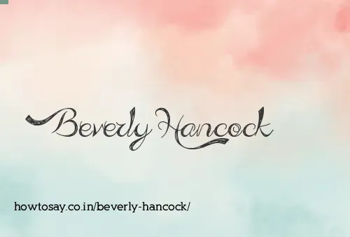 Beverly Hancock