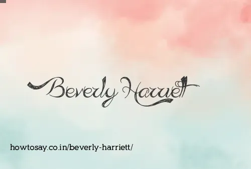 Beverly Harriett